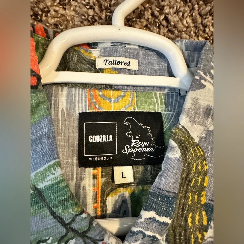 Reyn Spooner Blue Graphic Print Shirt - Picture 4 of 4